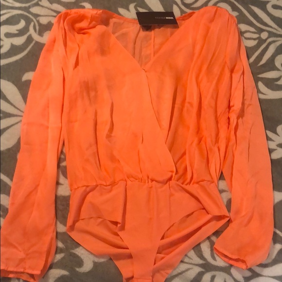 NWT neon orange bodysuit - perfect for summer! - Picture 5 of 5